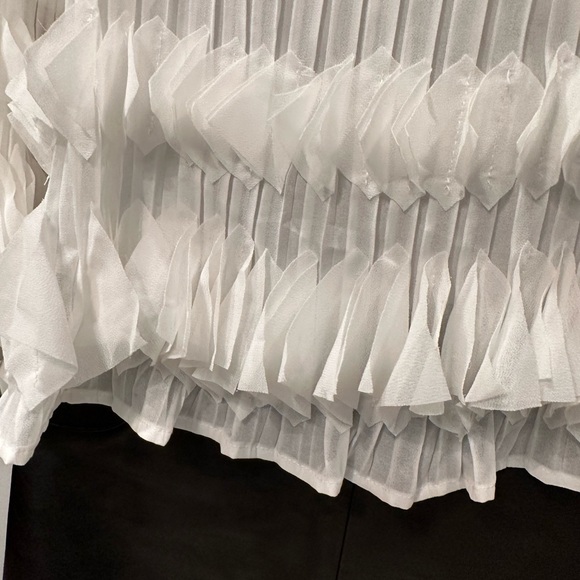 Line & Dot  off the shoulder Pleaded bell sleeve blouse - Picture 6 of 6